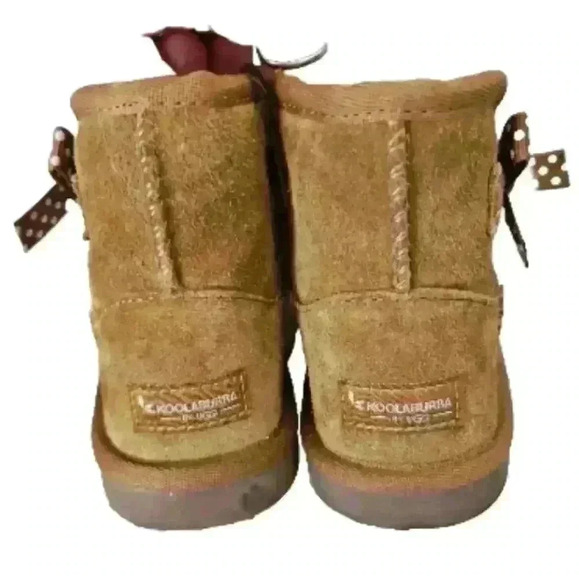 Ugg Kids Tan Victoria Mini Dots Suede Boots 8 - Picture 5 of 15
